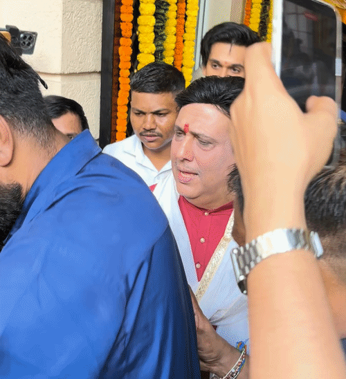 Govinda arrived at Ekta Kapoor's house with his son Yashvardhan.