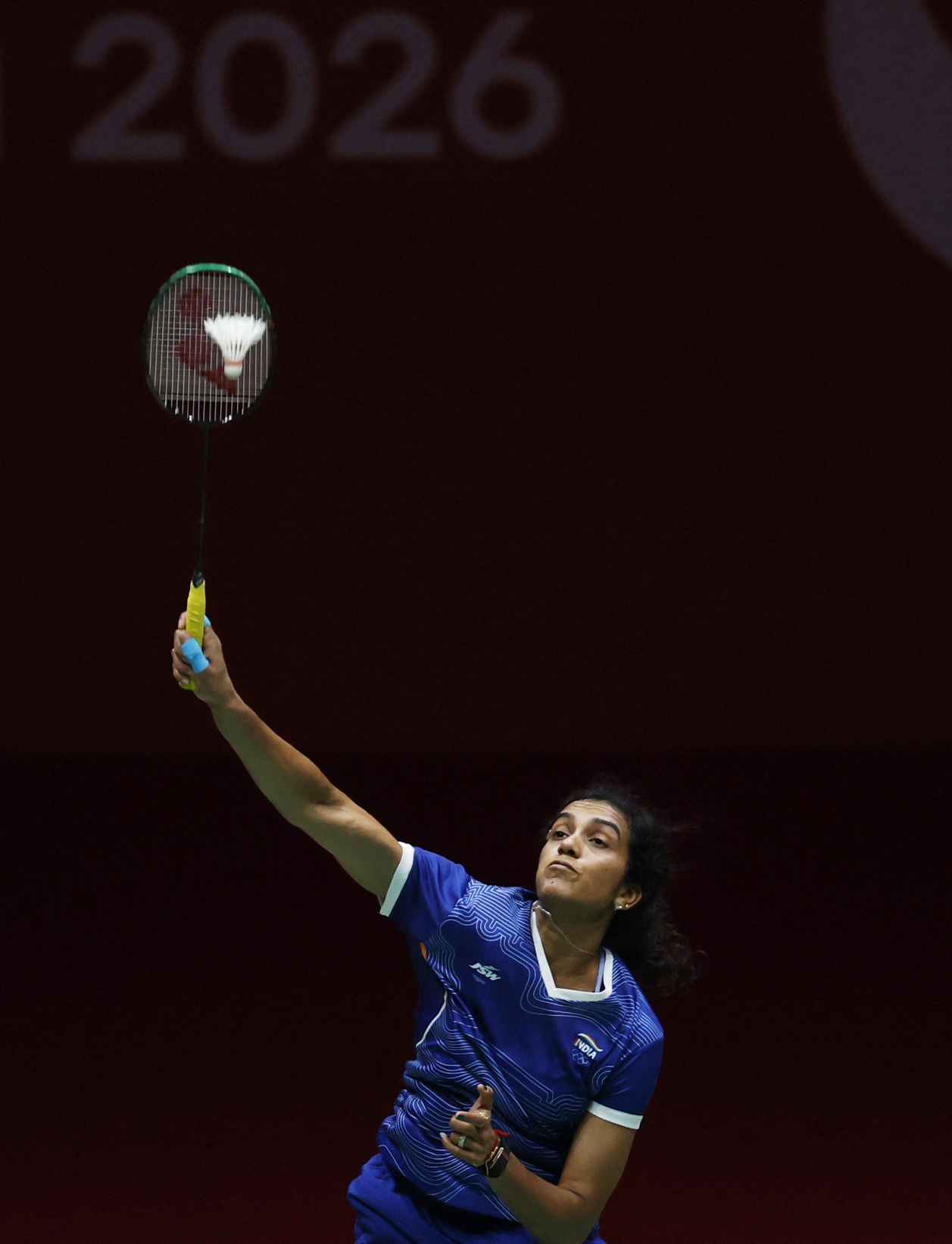 पहले मैच के दौरान भारतीय स्टार पीवी सिंधु।