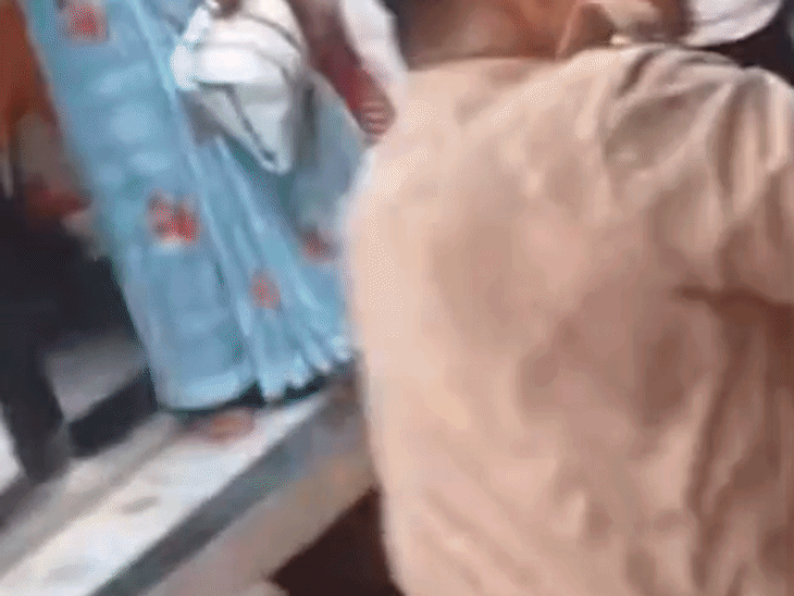 After slapping him, the young man grabbed the constable by the throat.