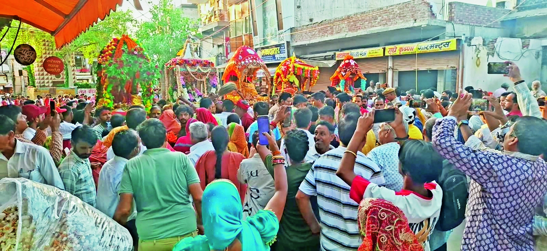 खाटू में भगवान गोपीनाथ, राम-लक्ष्मण की पालकीके दर्शन को उमड़े भक्त|सीकर,Sikar - Dainik Bhaskar