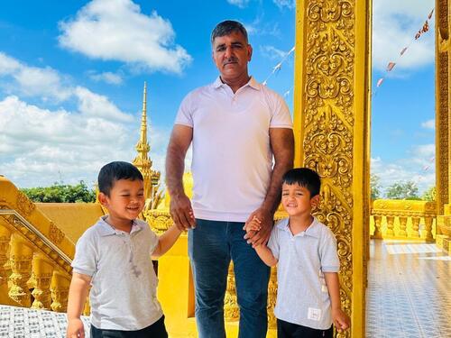 Gangster Manpal Dhilla with his two sons.