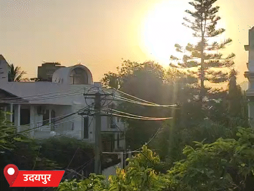 उदयपुर में गर्मी के कारण तापमान बढ़ गया।