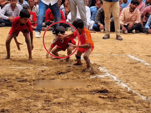 बाड़मेर के लीलसर इलाके का नन्हा कबड्‌डी प्लेयर छोटू उर्फ प्रेम।