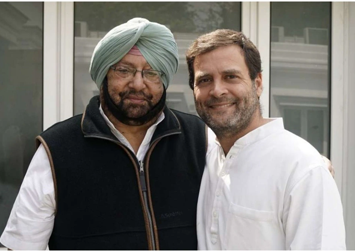 पूर्व सीएम कैप्टन अमरिंदर सिंह ने कहा कि इंदौर में राहुल गांधी की रैली में वे भीड़ देखकर प्रभावित हुए।- फाइल फोटो