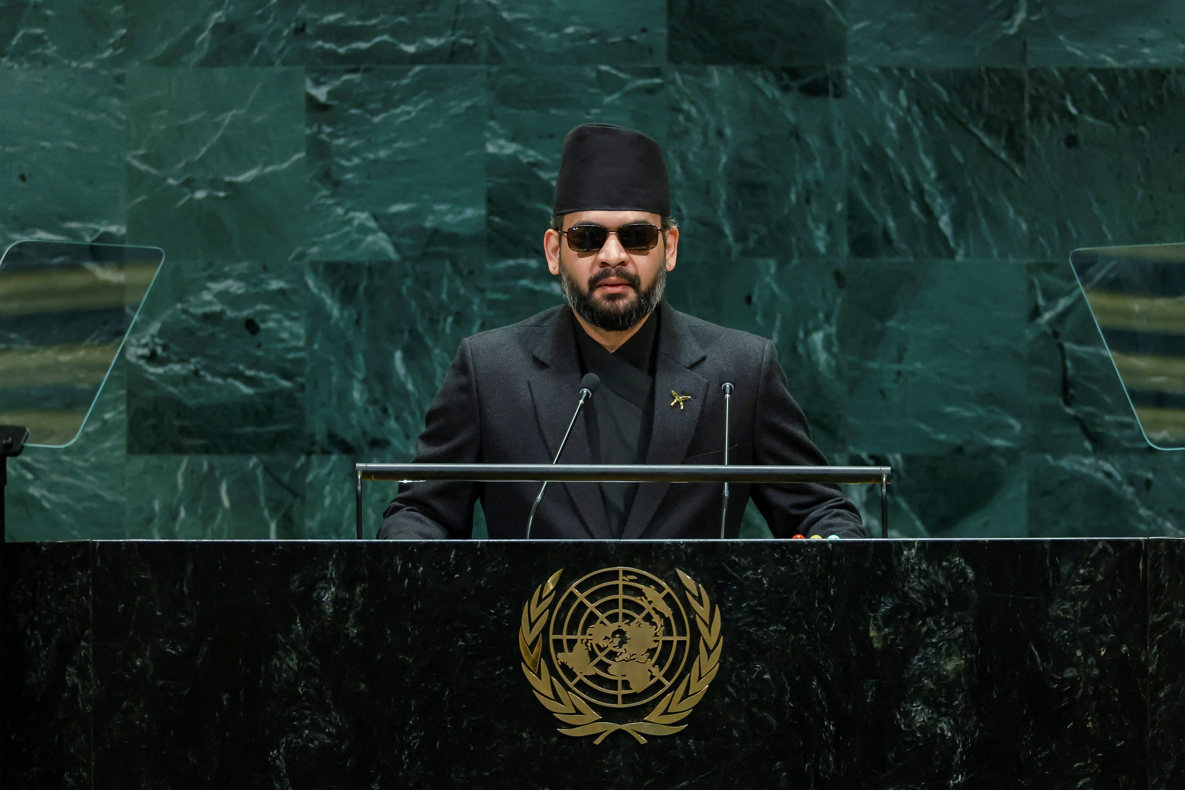 Nepal's Prime Minister Balen Shah gave his first speech in the United Nations General Assembly.