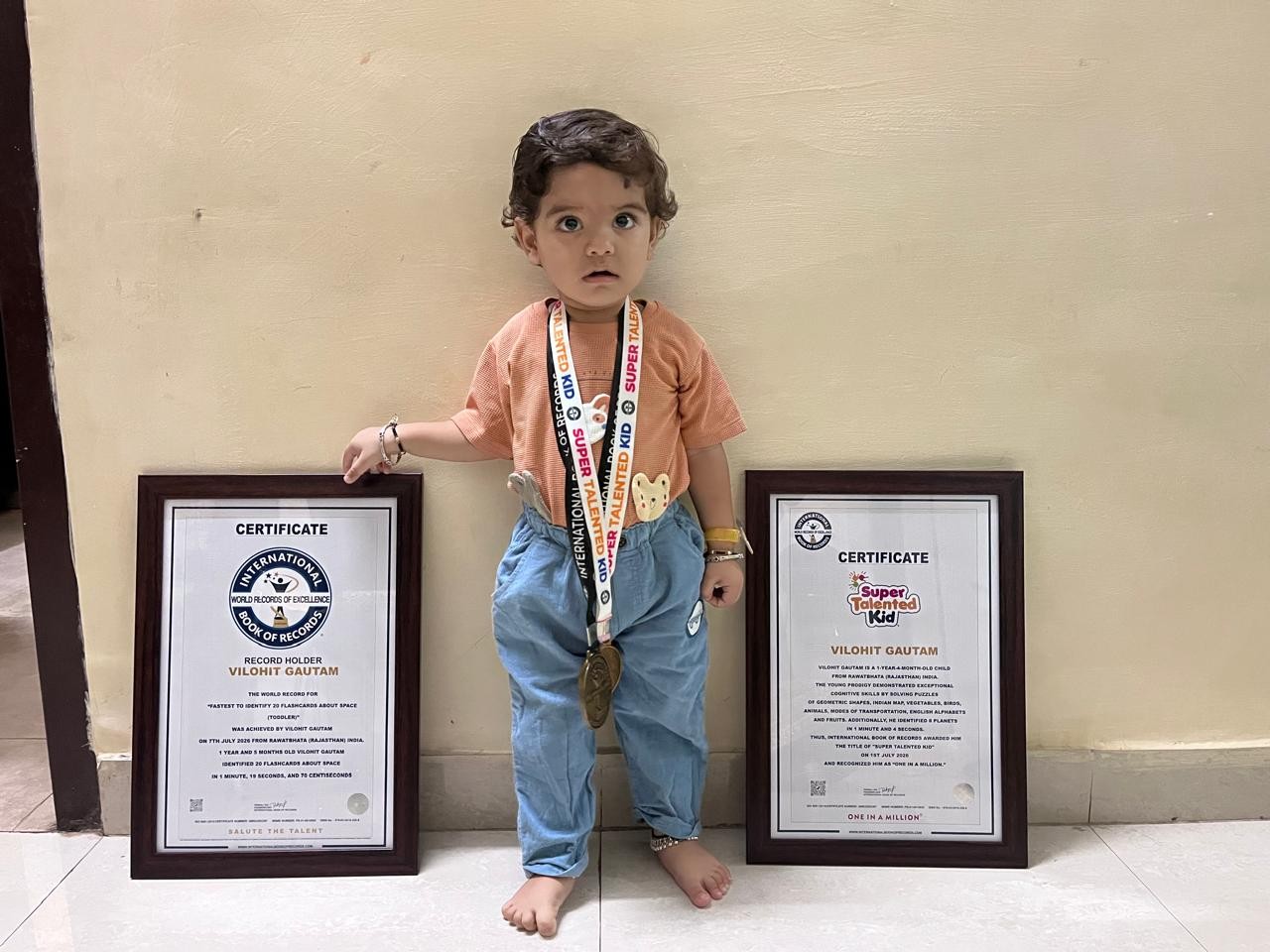 विलोहित अभी 1 साल 7 महीने का है। उसने 1 साल 4 महीने की उम्र में दो खिताब अपने नाम किए।
