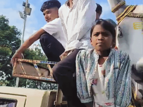 विसर्जन कुंड में शहर से गणेश प्रतिमा पहुंच रही हैं।