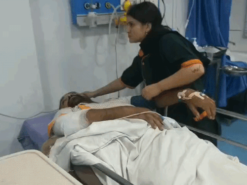 पंजाब के डेरा बस्सी अस्पताल में चल रहा बलकार सिंह का इलाज।