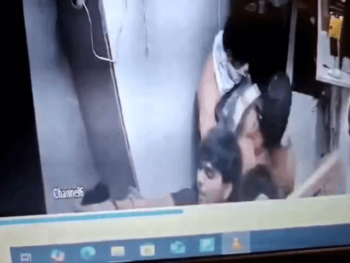 युवकों ने मॉल से लैपटॉप लूट लिए। इनकी लूट सीसीटीवी में कैद हुई।