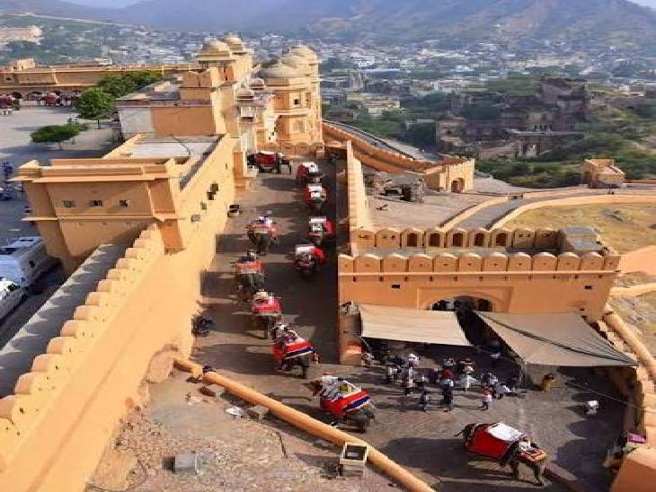 देश में तीसरा स्थान, पर्यटक 9.7 प्रतिशत बढ़कर 25.25 करोड़|जयपुर,Jaipur - Dainik Bhaskar