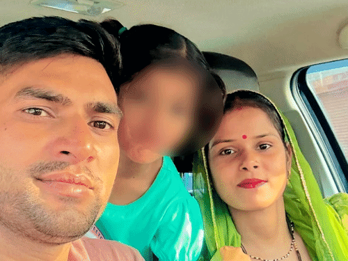 Photo of Satbir's wife Sonia with their daughter