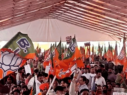 गृहमंत्री अमित शाह की रैली में शामिल होने जालंधर पहुंचे थे भज्जी।