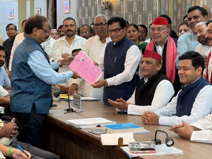 अखिलेश ने अंबानी के करीबी को राज्यसभा का टिकट दिया: धनराज परिमल के पिता NDA समर्थित सांसद, रामगोपाल के साथ नामांकन किया - Uttar Pradesh News रामगोपाल यादव ने भी राज्यसभा के लिए अपना नामांकन दाखिल किया।