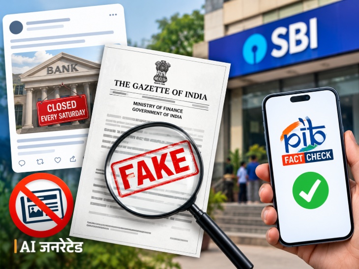 सरकार का कोई आदेश नहीं आया; सोशल मीडिया पर 5-डे वर्किंग वाला वायरल नोटिफिकेशन झूठा|बिजनेस,Business - Dainik Bhaskar