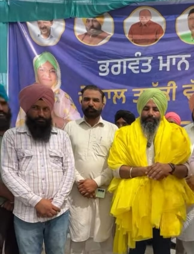 मौड़ हलके में प्रचार करते हुए कोऑर्डिनेटर हिम्मत सिंह कुत्तीवाल