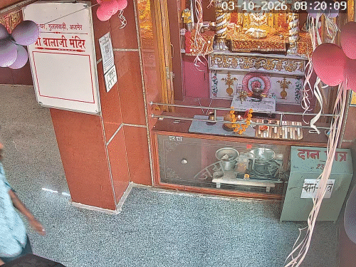 अजमेर में बालाजी मंदिर में दर्शन के लिए पहुंचे युवक ने चोरी की।