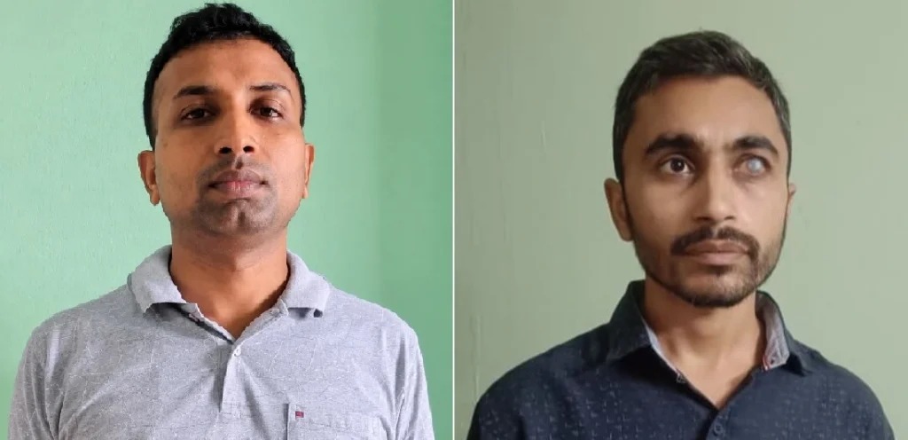 बताया जा रहा है कि आरोपी अभिषेक (नीली-शर्ट में) भारतीय सेना से जुड़ी जानकारी पाकिस्तान पहुंचा रहा था। वहीं, रितेश (वाइट टी-शर्ट में) अभिषेक की मदद कर रहा था।