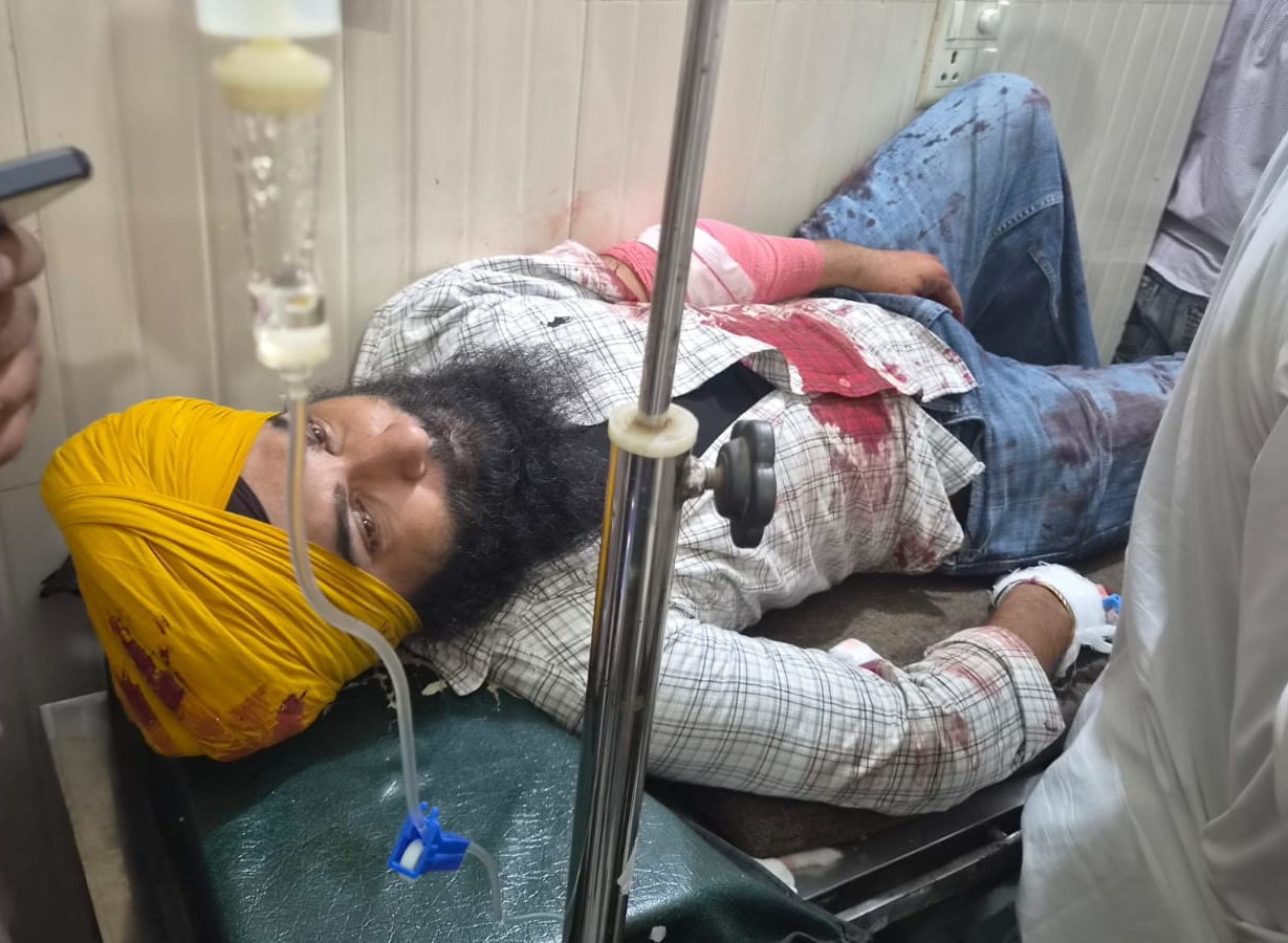 Chamkaur Singh is being treated at the hospital alongside the sarpanch.