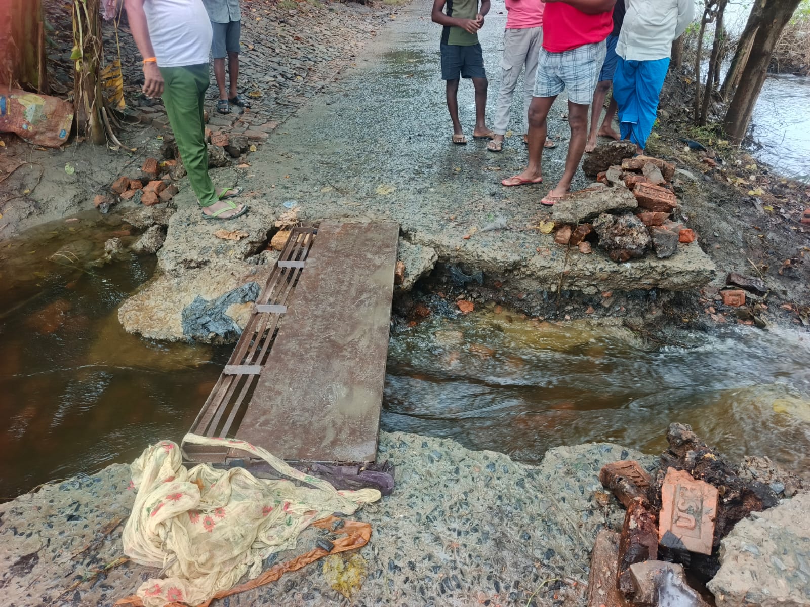 Recedad As the flood receded, the devastation on the roads became visible; the ...