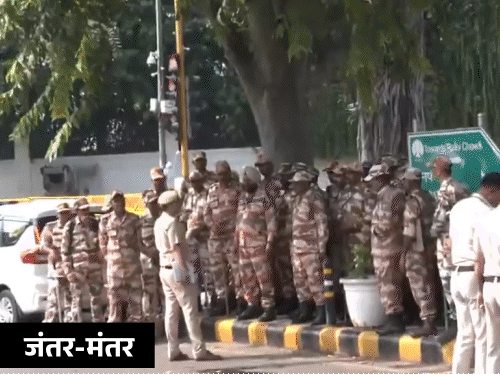 CJP के प्रदर्शन को देखते हुए दिल्ली बॉर्डर, जंतर-मंतर पर पुलिस बल तैनात किया गया है। - Dainik Bhaskar