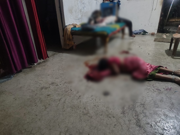 आरोपी ने धारदार हथियार से हमला कर मां-बेटे को मार डाला।