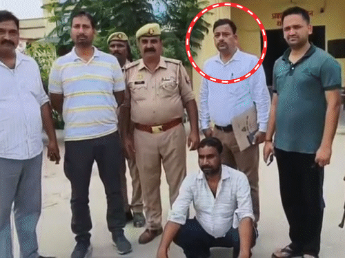 शिकायतकर्ता मनवीर सिंह ने हरियाणा पुलिस को 45 कॉल रिकॉर्डिंग उपलब्ध कराई हैं। लाल घेरे में दरोगा रणेन्द्र कुमार सिंह दिख रहा है।