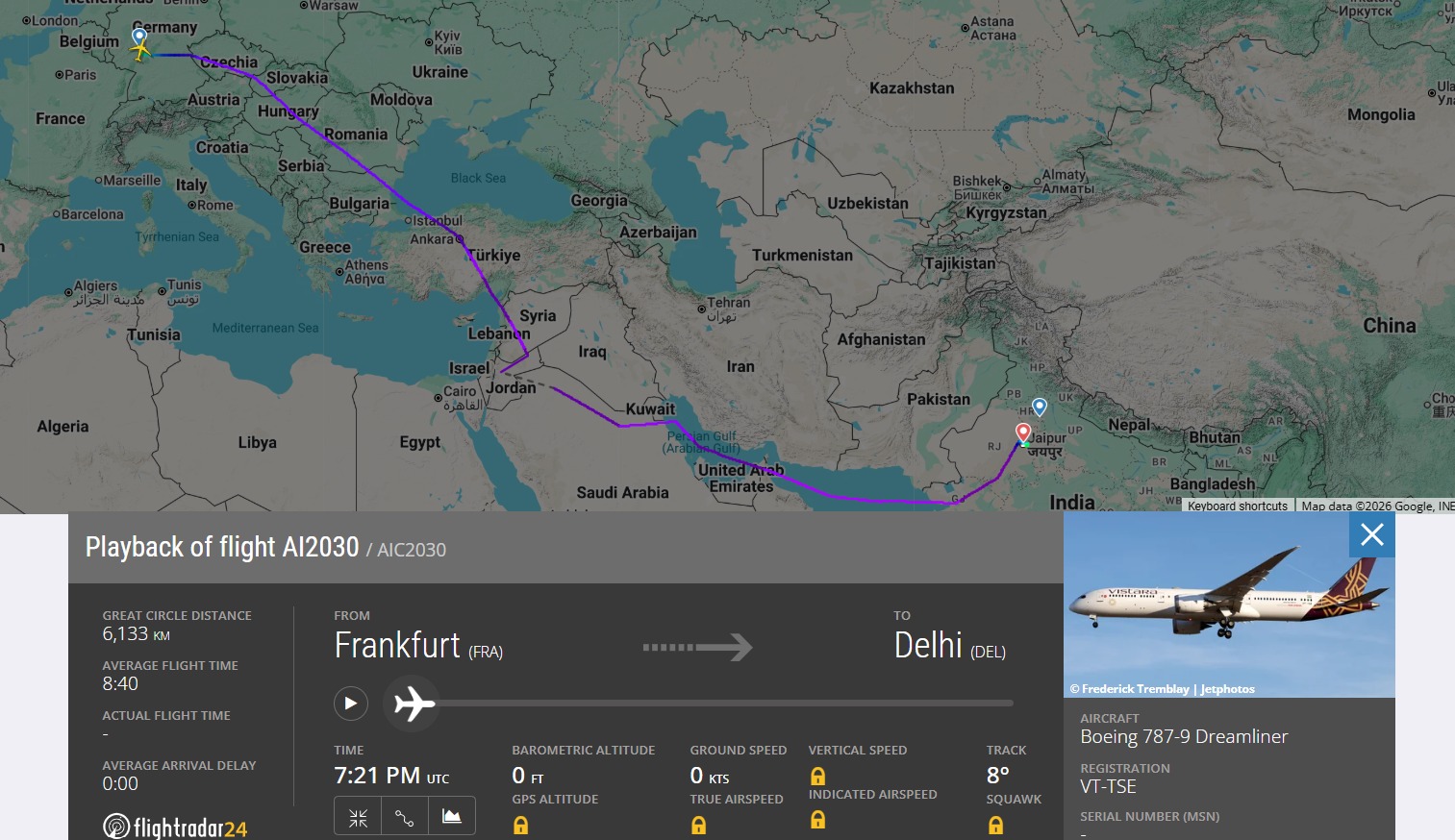 Air India Flight Makes Emergency Landing in Jaipur