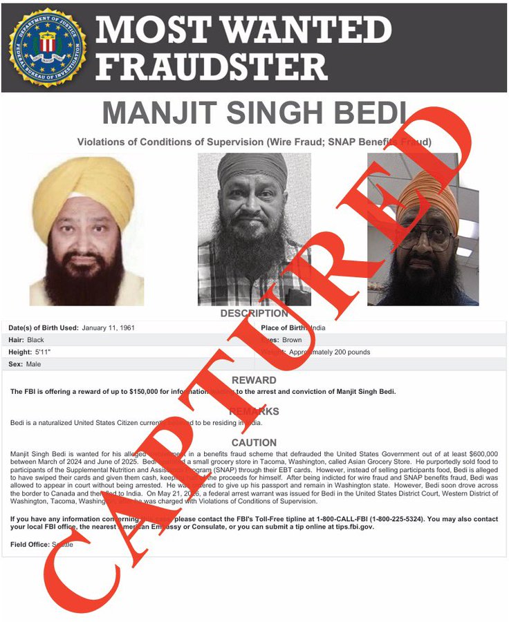 FBI डायरेक्टर की तरफ से जारी की गई पोस्ट।