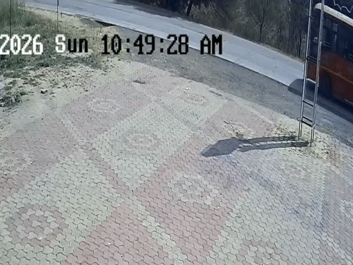 बस और कार की टक्कर का CCTV वीडियो।  - Dainik Bhaskar