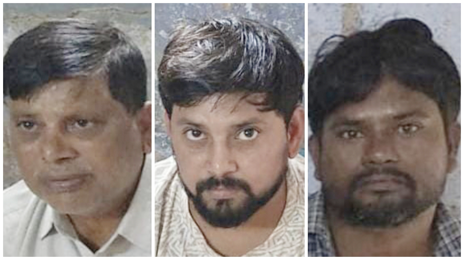 पुलिस गिरफ्ट में ठग गणेश, सागर, मानसिंह।