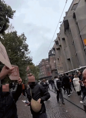 The video of youth protesting with placards written 'Bismillah se le tenebre' is viral.