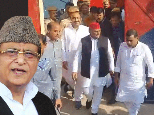 रामपुर जेल में एक घंटे मुलाकात की; बाहर आए तो सवाल पर झल्लाए, VIDEO|उत्तरप्रदेश,Uttar Pradesh - Dainik Bhaskar