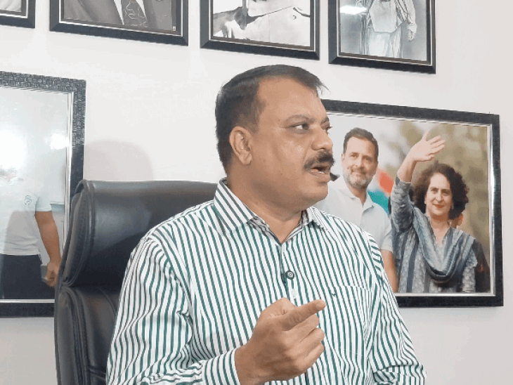 विधायक निधि के कामों की दरों पर सवाल उठाते नेता प्रतिपक्ष उमंग सिंघार। - Dainik Bhaskar