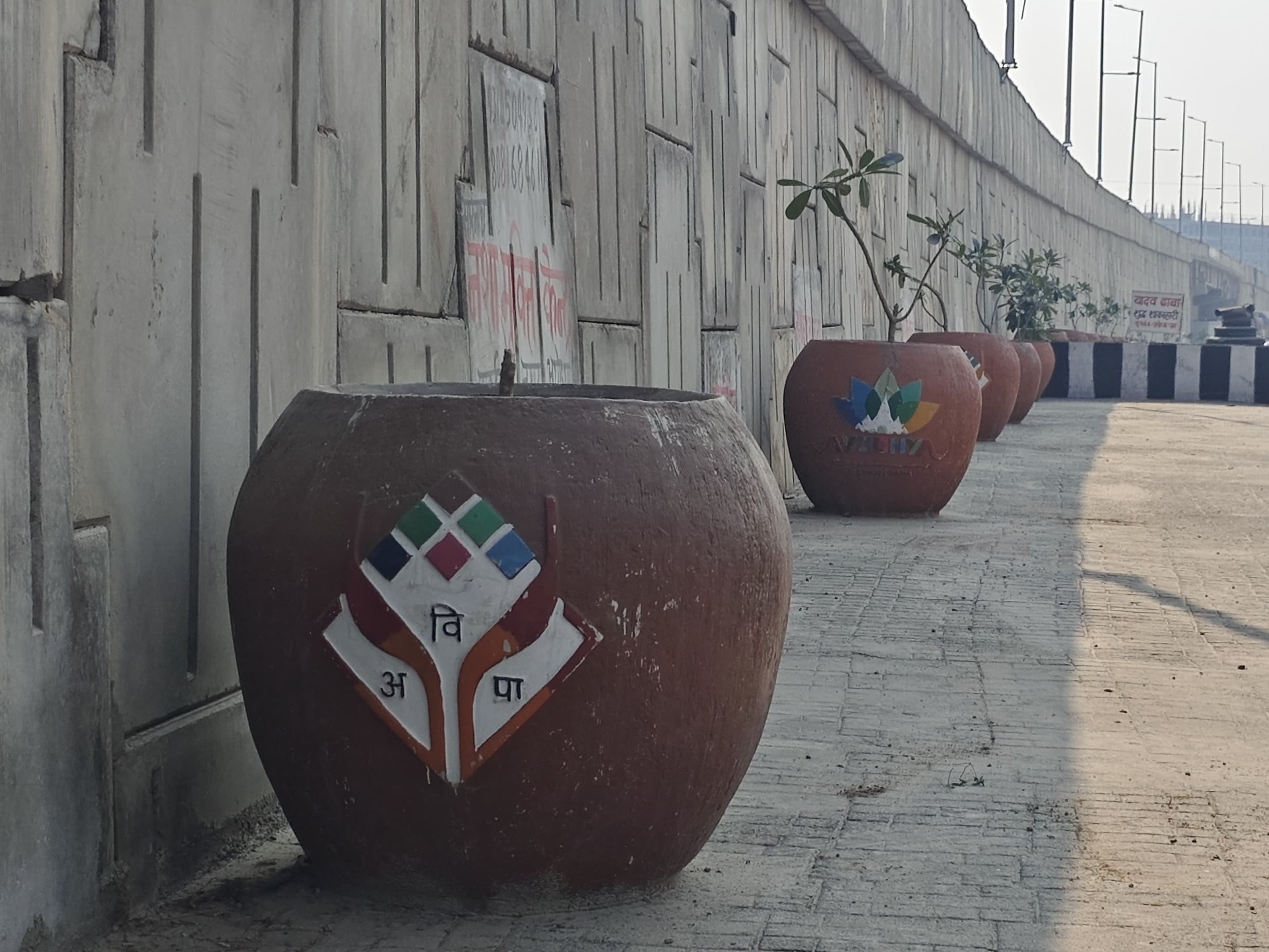Ayodhya NH-28 Overbridge Beautification Controversy | Plants Missing
