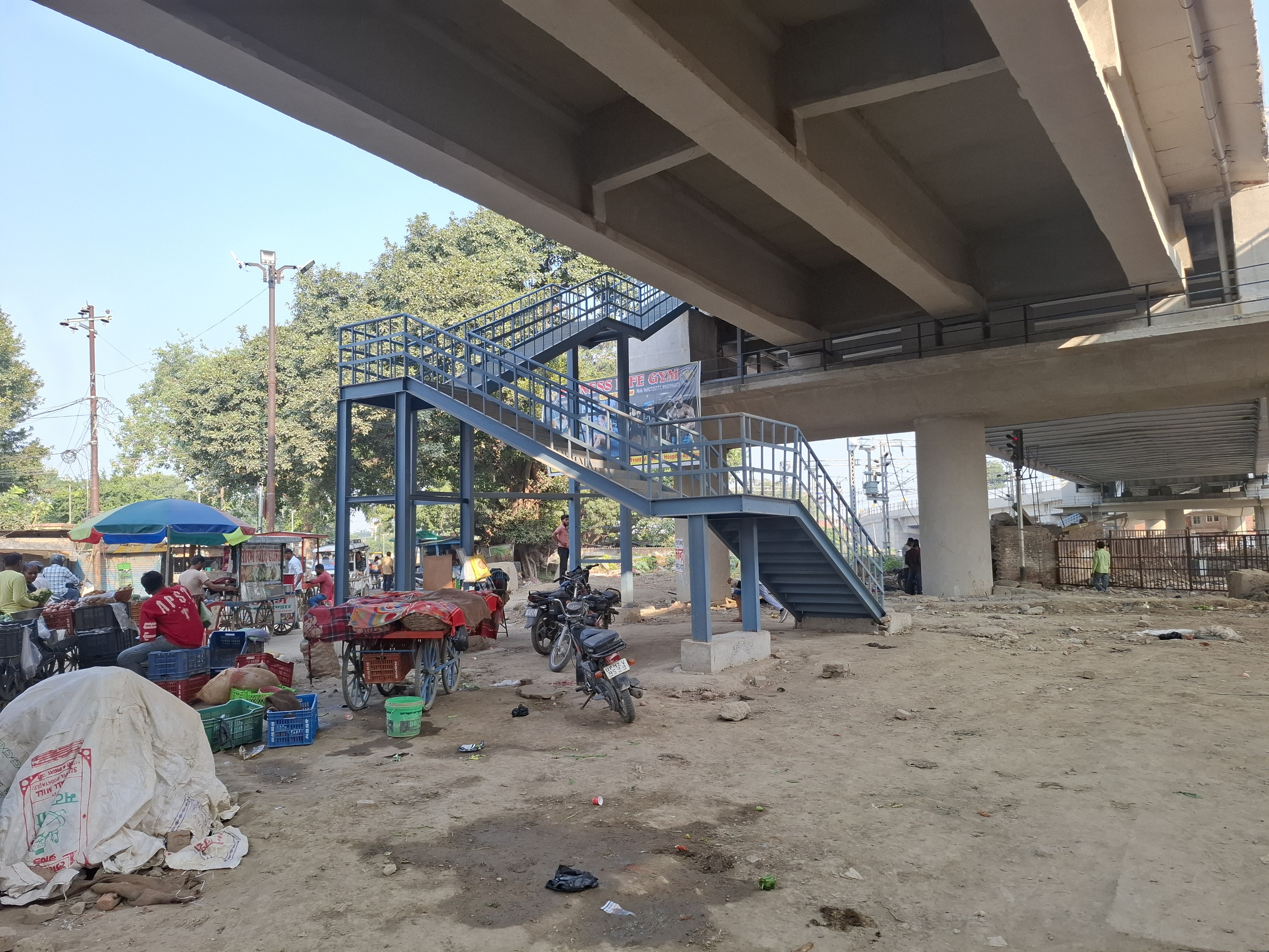 Modaha Overbridge Stairs Construction | Kaushalpuri Naka Travel Relief
