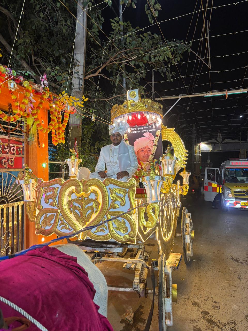 स्वर्गीय कामेश्वर यादव का रथ। -फाइल फोटो