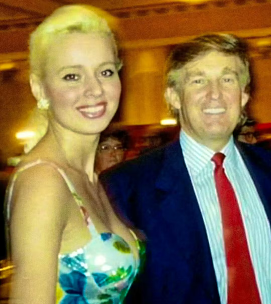 Model Beatrice Cule and Trump at the Plaza Hotel in New York. This photo is from 1993.