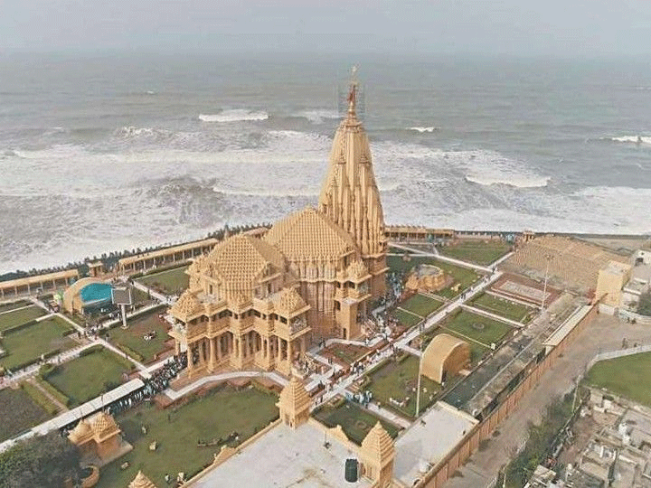 A three-storey building and a Buddhist cave were found under the Somnath temple, says Archaeological Department