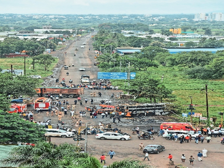 Aggression, strife, horror and death; In a truck-bus accident, the