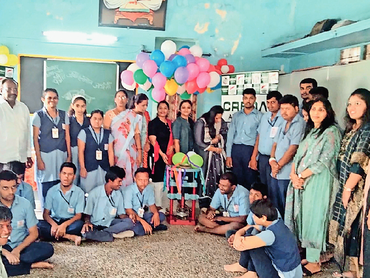 gift of machines for vocational training to mentally retarded children