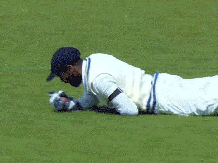 IND VS AUS WTC Final Day 1 Video Virat Kohli Rohit Sharma Shami Siraj | WTC  फायनल- पहिल्या दिवसांचे मोमेंट्स: बॉल लागताच लबुशेनच्या हातातून सुटली बॅट;  भरतचा डायव्हिंग झेल ...