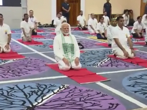 International Yoga Day PM Modi Narendra Modi LIVE