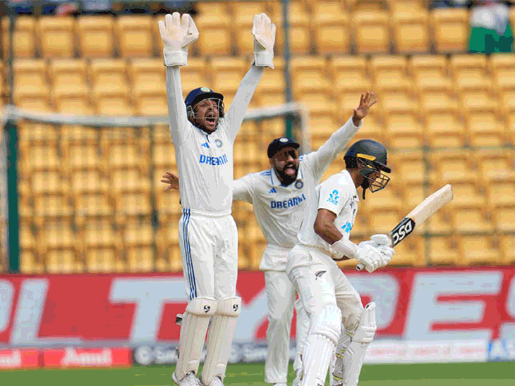 India Vs New Zealand Test Moments; Bumrah Rachin Ravindra | Mohammad Siraj  | बुमराहने बोटातून रक्त आल्यावरही ओव्हर पूर्ण केली: रचिनला दोन जीवदान,  शतकानंतर स्टँडिंग ओव्हेशन ...