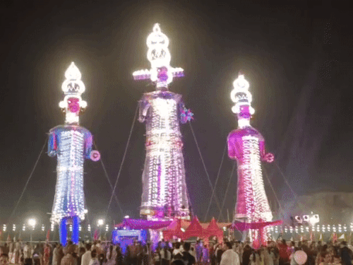 पानीपतच्या सेक्टर २५ मध्ये १०० फूट उंचीचा पुतळा जाळला जाईल