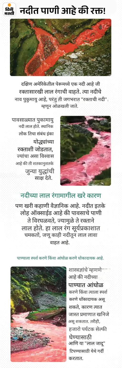 खबर हटके: या गावाला आहे दिवाळीची भीती: नदीत वाहिले रक्तासारखे लाल पाणी; पाहा 5 रंजक बातम्या खबर हटके: या गावाला आहे दिवाळीची भीती: नदीत वाहिले रक्तासारखे लाल पाणी; पाहा 5 रंजक बातम्या