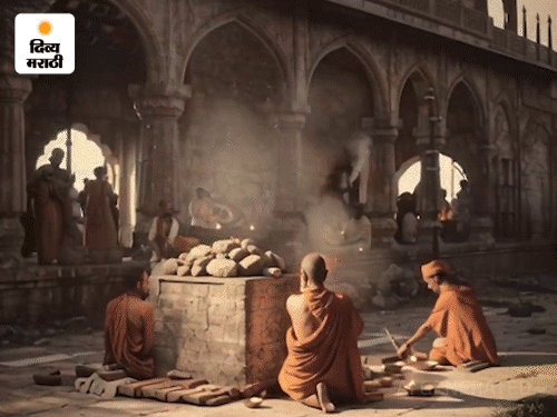 १८५३ मध्ये, भगवान रामाचे चित्र व्यासपीठावर ठेवून पूजा सुरू करण्यात आली.