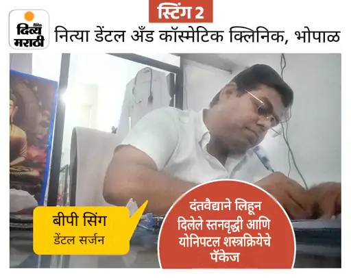 MPत ब्यूटी - फिटनेसचा 'घातक' व्यवसाय: डेंटिस्ट करतोय ब्रेस्ट एन्लार्जमेंट, जिम ट्रेनर देतोय सडपातळ होण्याचे इंजेक्शन; 2 लाखांपर्यंत वसुली MPत ब्यूटी - फिटनेसचा 'घातक' व्यवसाय: डेंटिस्ट करतोय ब्रेस्ट एन्लार्जमेंट, जिम ट्रेनर देतोय सडपातळ होण्याचे इंजेक्शन; 2 लाखांपर्यंत वसुली