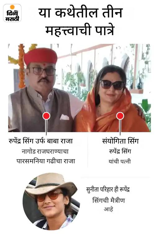 'पती, पत्नी अन् ती' वादातून नागौद राजघराण्यात फूट: राजाच्या पत्नीला गर्लफ्रेंडने घातली गोळी; पोलिस ठाण्यात बसून हसताना दिसली