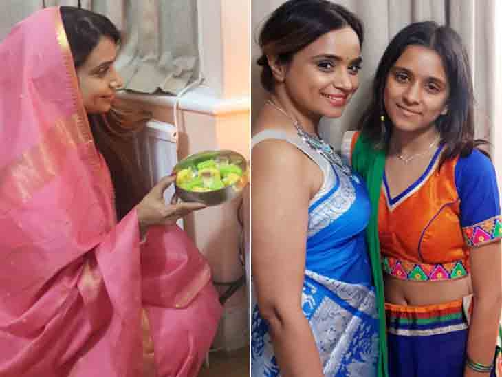 मिसेज एशिया यूके 2019 की विजेता डिंपल संघानी ने बेटी के साथ नवरात्रि मनाई