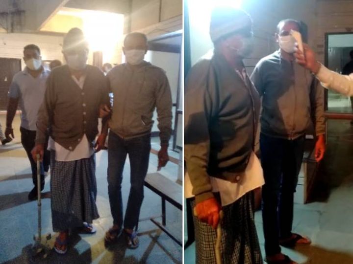 75 વર્ષીય વૃદ્ધે લાકડીના ટેકે કર્યું મતદાન